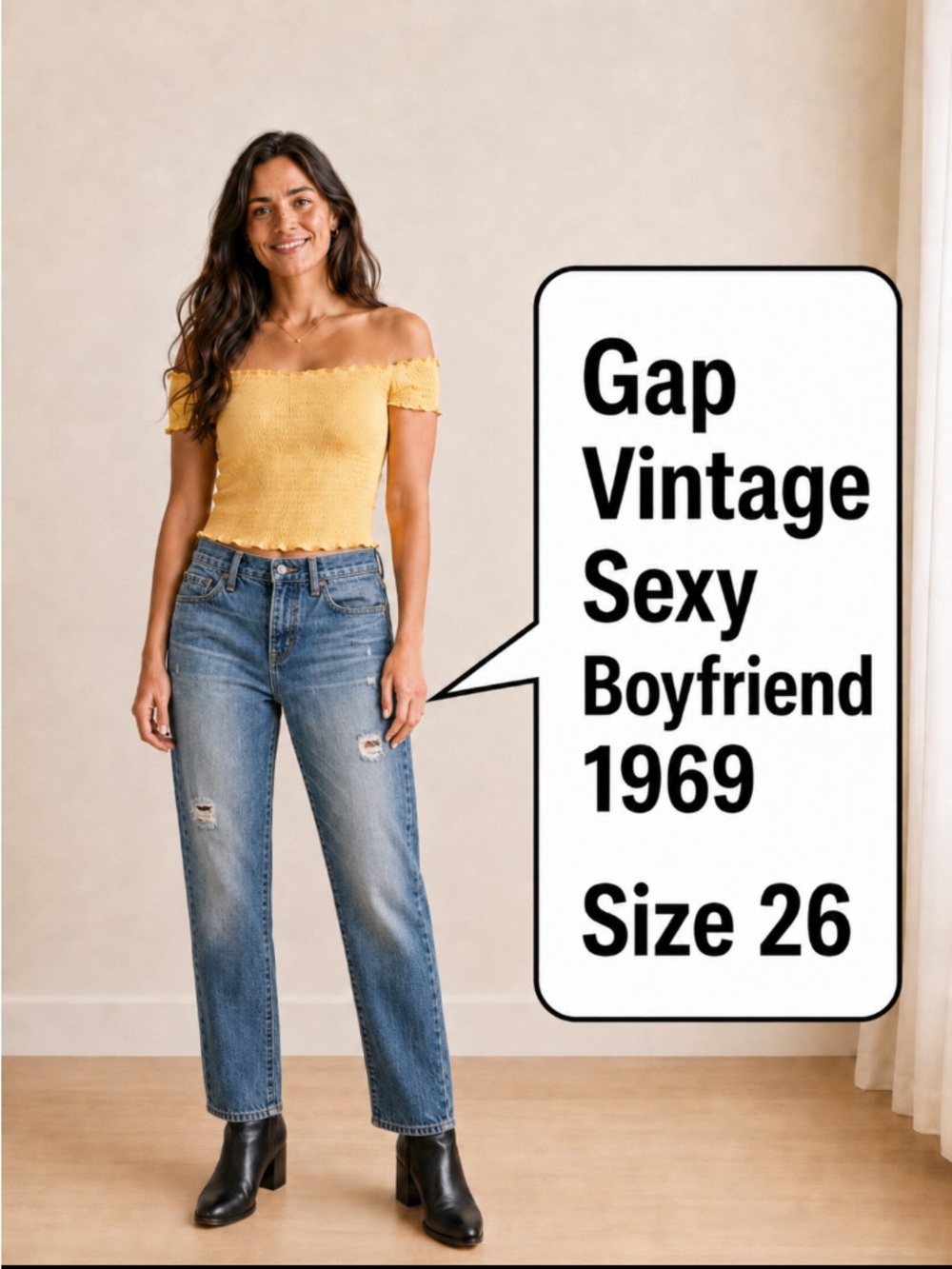 Gap Vintage Sexy Boyfriend Denim Jeans - Light Blue
